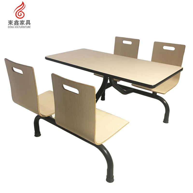 Dongxin furniture-High Quality customized school Canteen or fast food Table With Chair-2